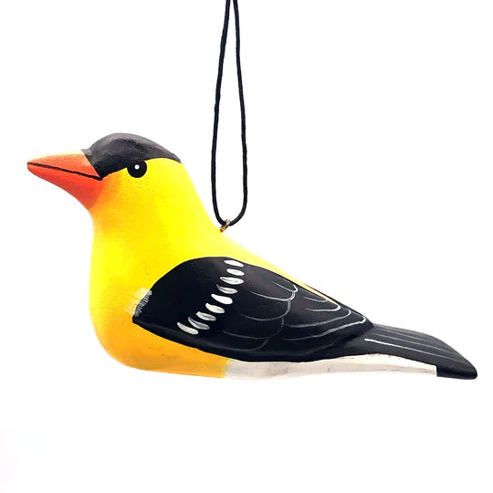 American Goldfinch Balsa Ornament