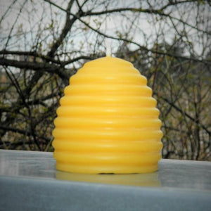 Beeswax Large Beehive Candle, Made in Canada