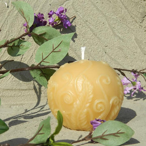 Beeswax Garden Fern Candle, Made in Canada