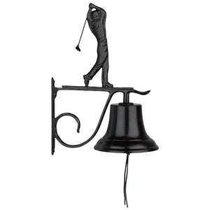 Bell with Golfer Ornament, Black