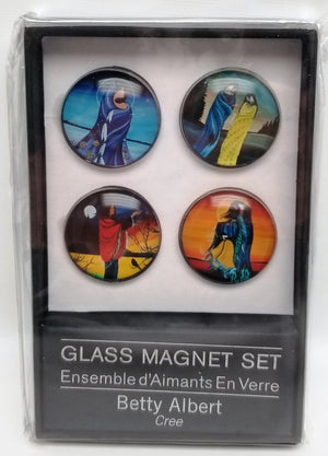 Betty Albert Glass Magnet Set