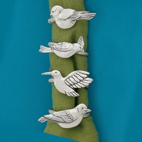 Birds Napkin Ring Set
