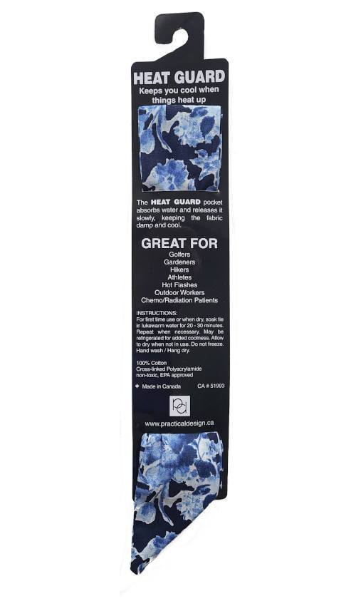 Blue Garden Cooling Tie, Made in Canada