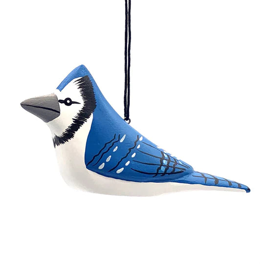 Blue Jay Balsa Ornament