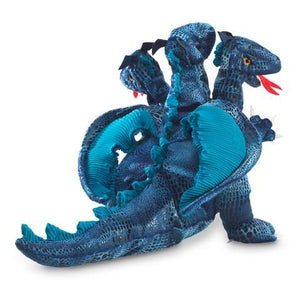 Blue 3-Headed Dragon Puppet