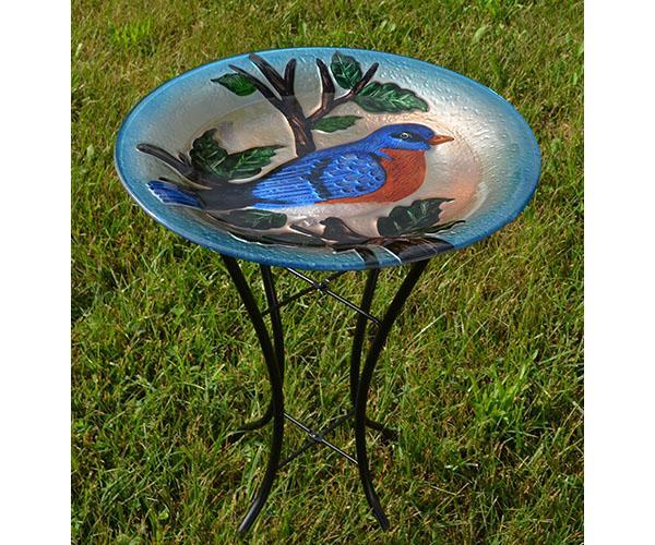 Bluebird Birdbath With Stand (Store Pickup Only)
