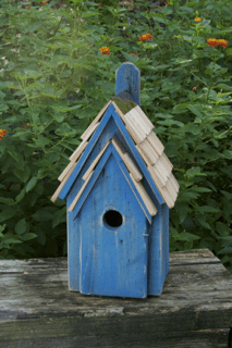 Bluebird Manor Birdhouse, Blue