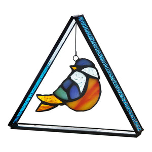 Bubba the Bluebird Standing Triangle Suncatcher, 6-Inch (Store Pickup Only)