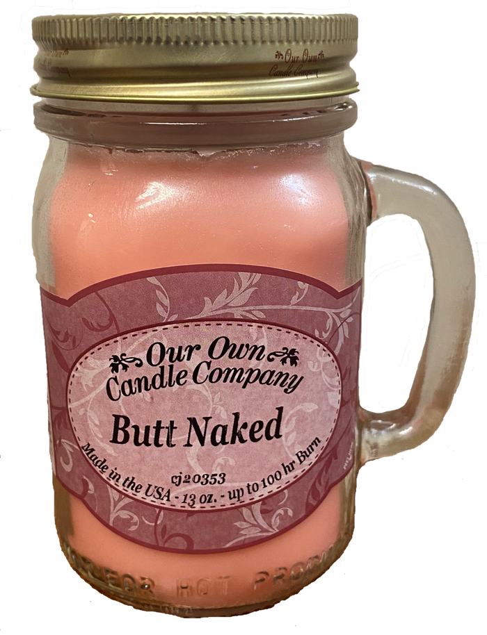 Butt Naked Mason Jar Candle, 13oz