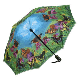Butterfly Mountain Reverse Close Folding Umbrella