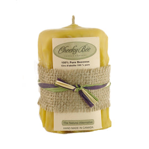 Cheeky Bee Dripped Gold Beeswax Candle, 2.5""x3.5