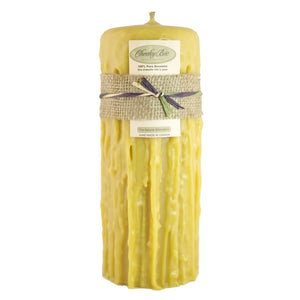 Cheeky Bee Dripped Gold Beeswax Candle, 2.5"" x 6
