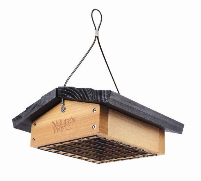 Cedar Suet Upside-Down Bird Feeder
