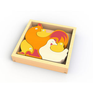 Chicken Family Color Puzzle