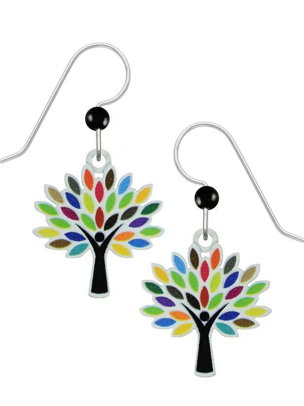Colourful Tree of Life Earrings