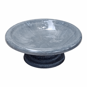 Cool Grey Fiber Clay Bird Bowl With Small Base