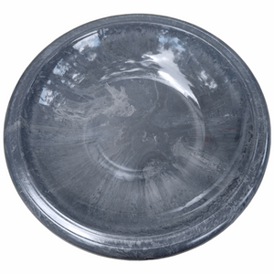 Cool Grey Fiber Clay Gloss Bird Bowl with Gloss Rim
