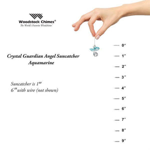 Crystal Guardian Angel Suncatcher, Aquamarine (March)