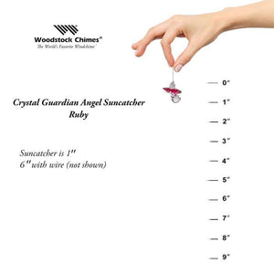 Crystal Guardian Angel Suncatcher, Ruby (July)