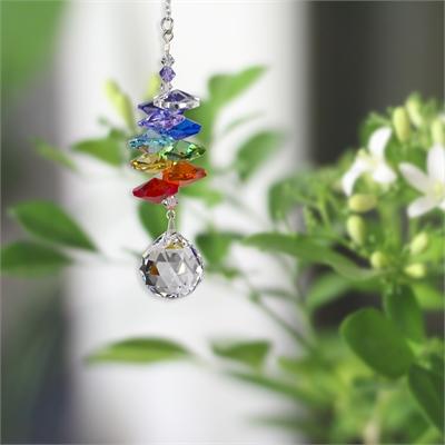 Crystal Rainbow Cascade Suncatcher - Ball