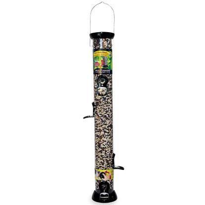 Droll Yankees Clever Clean 24-Inch Sunflower/Mixed Seed Feeder (Onyx)