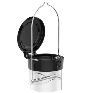 Droll Yankees Clever Clean 18-Inch Sunflower/Mixed Seed Feeder (Onyx)