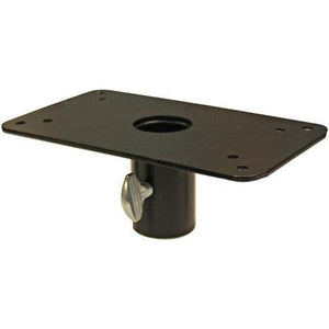 Rectangular Flange Plate w/Hole for 1"" Poles