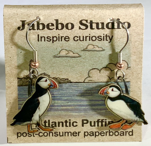 Eco Friendly Atlantic Puffin Earrings