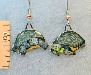 Eco Friendly Gopher Tortoise Earrings