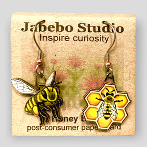 Eco Friendly Honey Bee Earrings