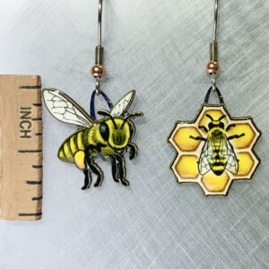 Eco Friendly Honey Bee Earrings