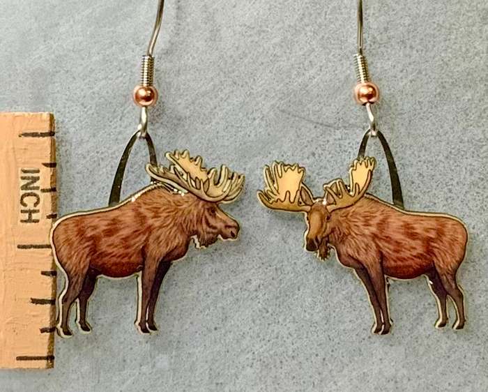Eco Friendly Moose Earrings