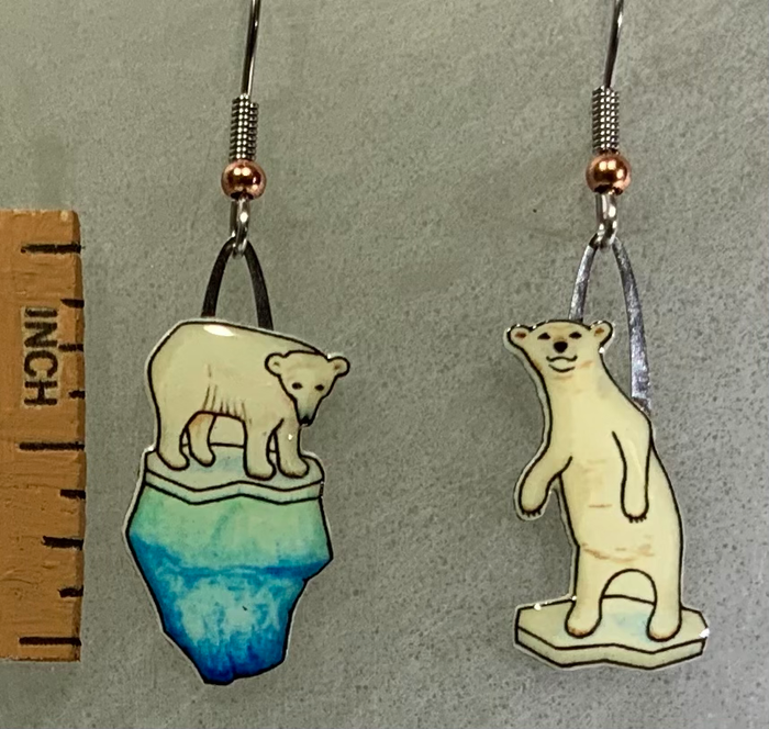 Eco Friendly Polar Bear Earrings