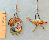 Eco Friendly Wild Turkey Earrings