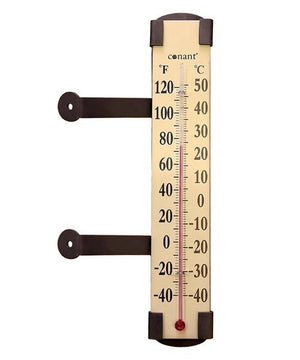 Elements Clear View Thermometer, Bronze Patina