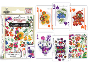 Farmer's Almanac Flowers Playing Cards, 54 Card Deck