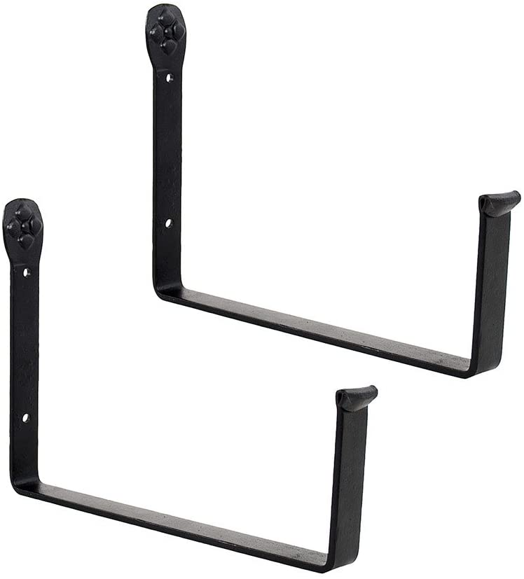Wrought Iron Window Box Brackets Modern Silver Metal, Long Trough,