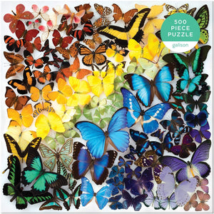 Galison Rainbow Butterflies Puzzle, 500 Pieces