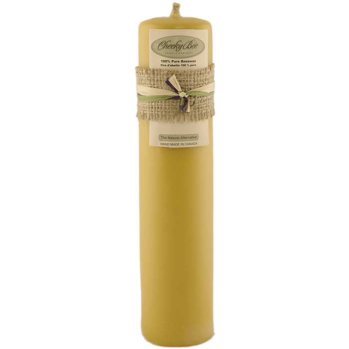 Gold Pillar Candle, 9 Inch