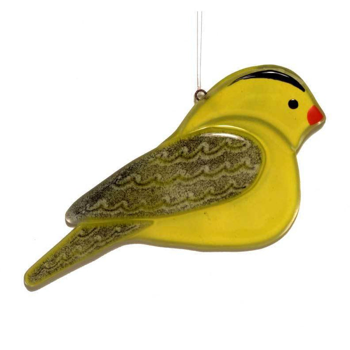 Fused Glass Gold Finch