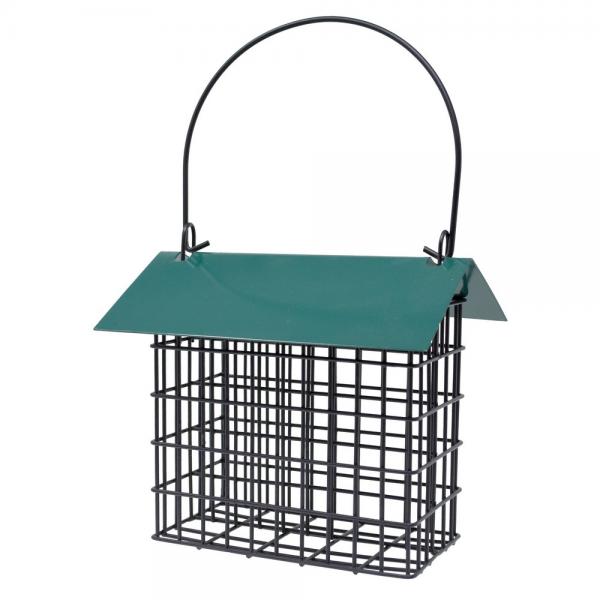 Green Double Suet Feeder with Roof
