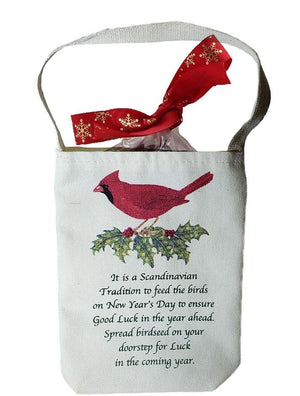 Holiday Good Luck Gift Cardinal w/Bird Seed