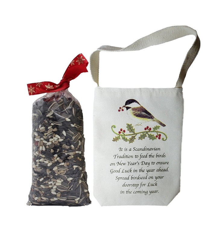 Holiday Good Luck Gift Chickadee w/ Bird Seed