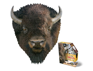 I AM Bison, 550pc Head-shaped Jigsaw Puzzle