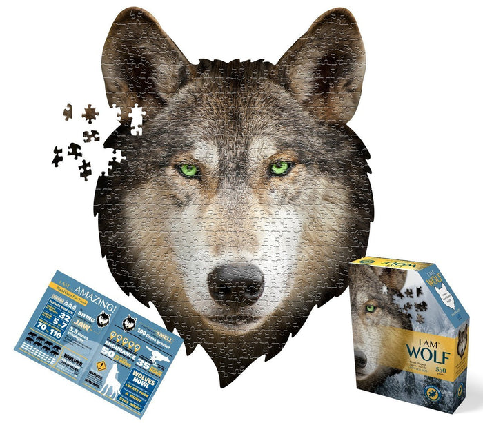 I am Wolf, 550pc Head-shaped Jigsaw Puzzle