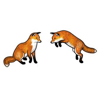 Eco Friendly Red Fox Earrings