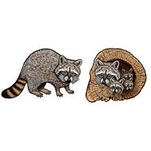 Eco Friendly Raccoon Earrings