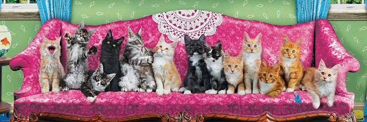 Kitty Cat Couch Panorama 1000pc Puzzle – Urban Nature Store
