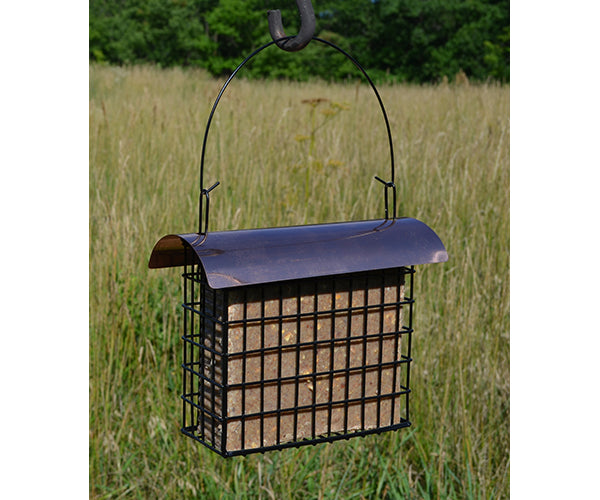 Large Cake Suet Cage Feeder With Copper Top
