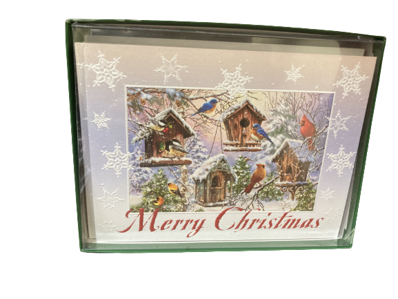 Birds and Birdhouses Christmas Greeting Cards